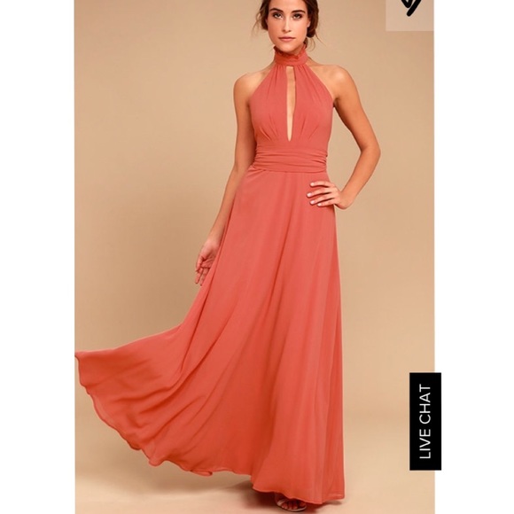 rusty rose gown